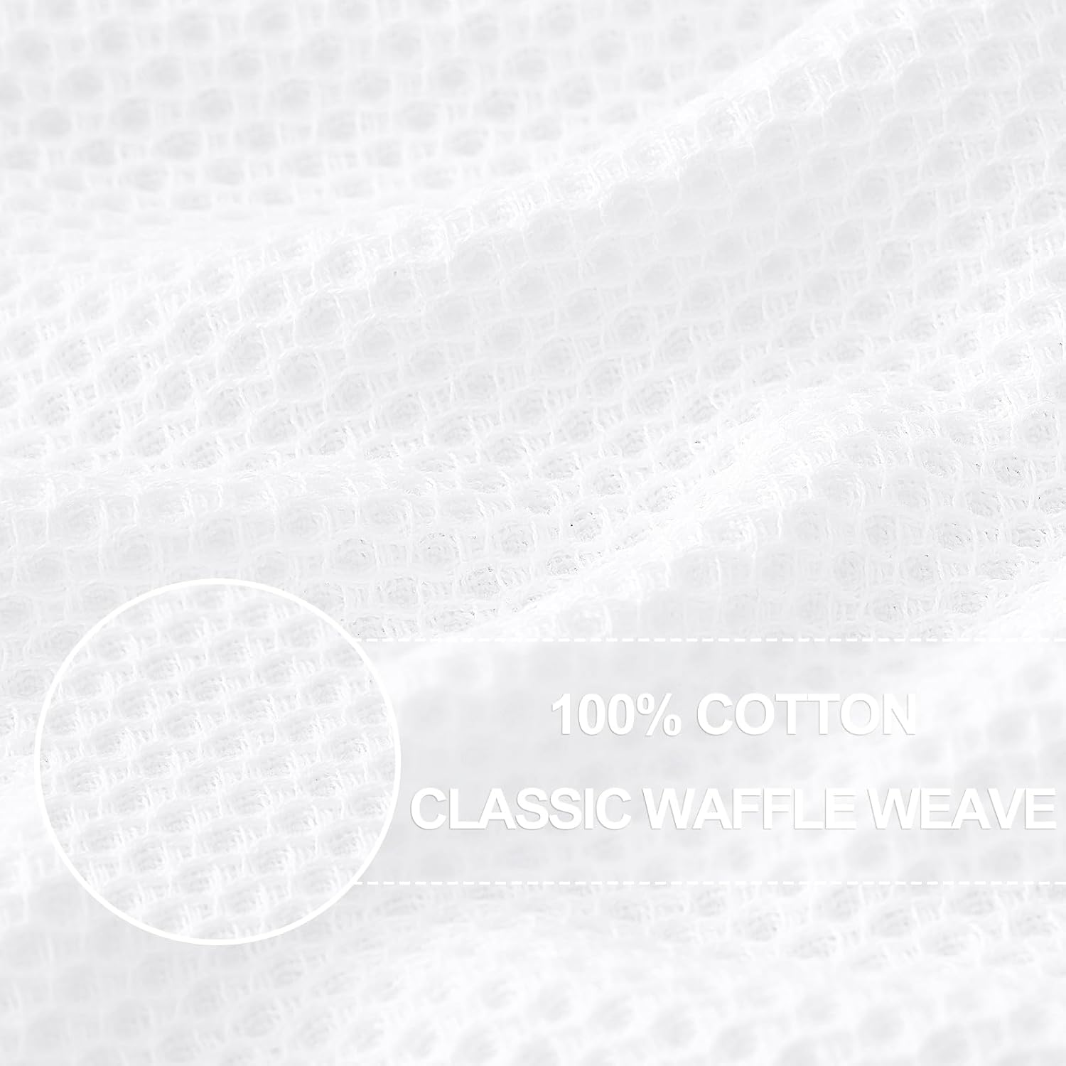 Homaxy 100% Cotton Waffle Weave Kitchen Dish Towels, Ultra Soft Absorbent Quick Drying Cleaning
