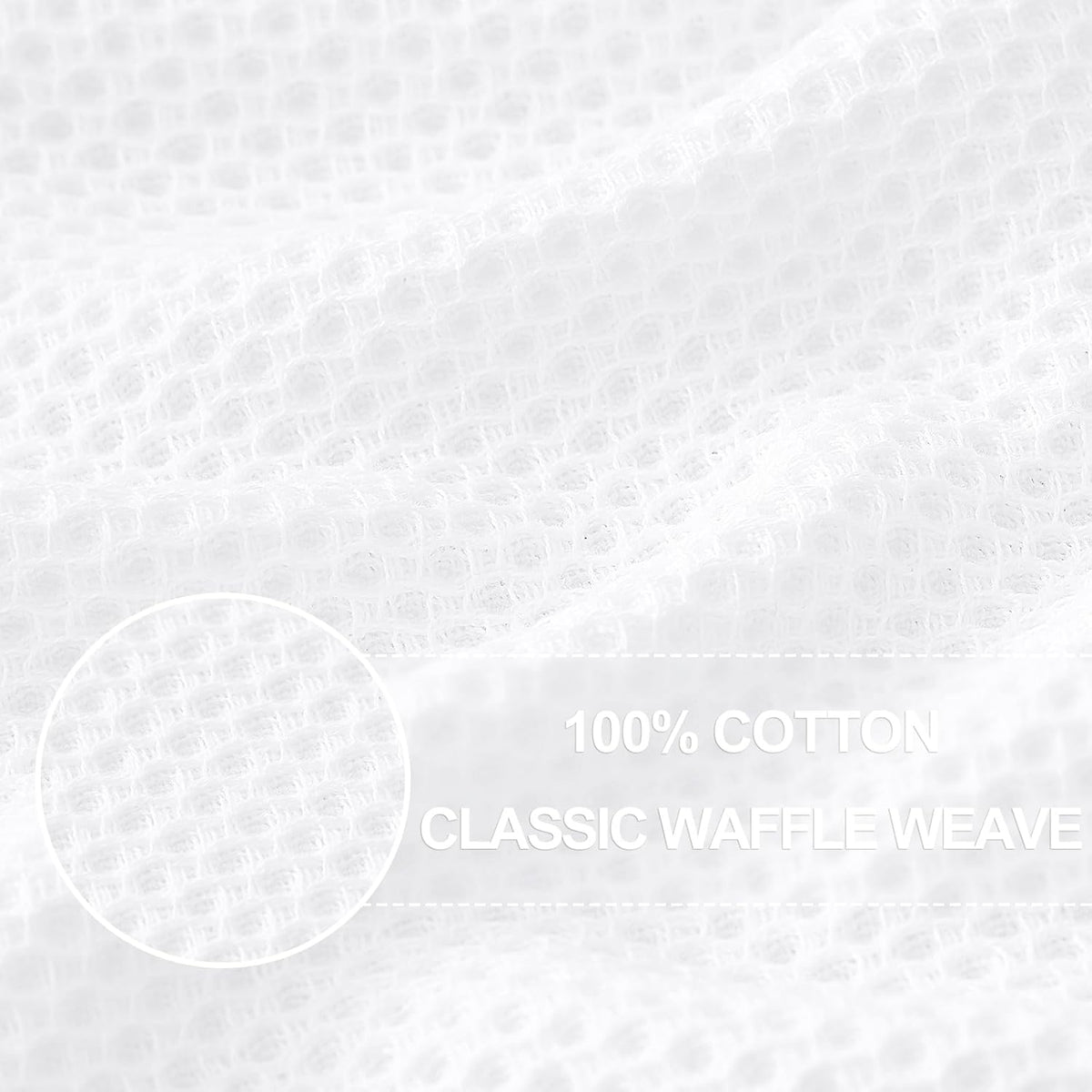 Homaxy 100% Cotton Waffle Weave Kitchen Dish Cloths, Ultra Soft Absorbent Quick Drying Dish Towels