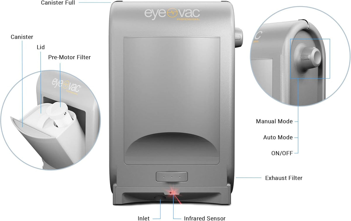 EyeVac Pro Touchless Vacuum Automatic Dustpan - Ultra Fast & Powerful - Great for Sweeping Salon