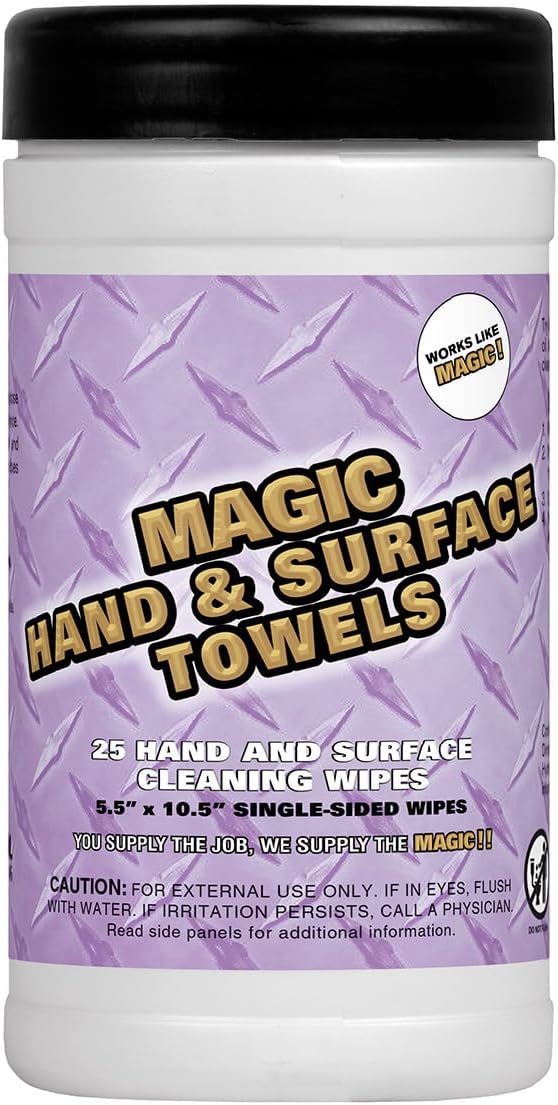 Magic Heavy Duty Cleaning Wipes - Single Sided Hand & Surface Shop Towels | Professional-grade