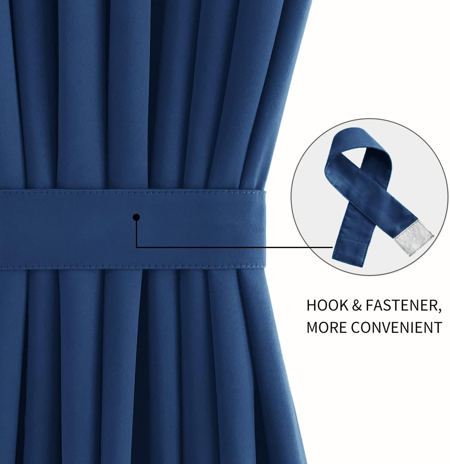DWCN French Door Curtains – Rod Pocket Thermal Blackout Curtain for Window/Patio