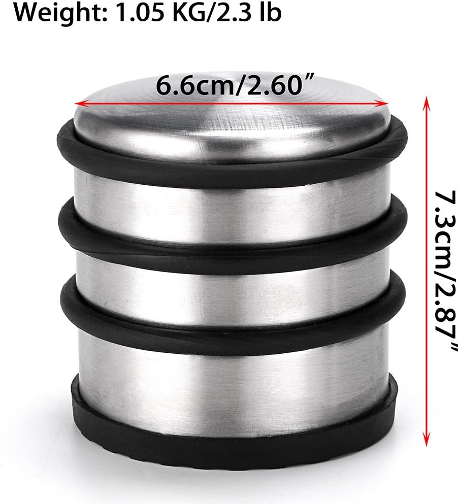 Sumnacon Heavy Duty Floor Door Stopper No Drill, Durability Stainless Steel Door Stops with