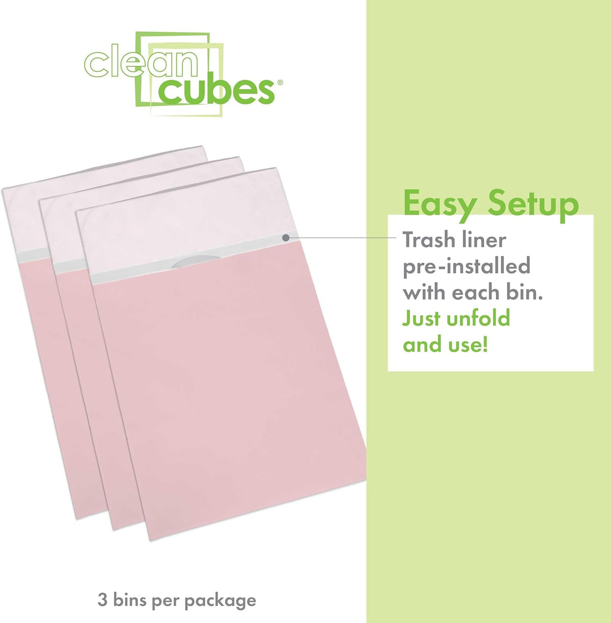 30 Gallon Disposable Pop-Up Trash Cans (3-Pack) with Fitted Bags – Foldable Garbage & Recycling