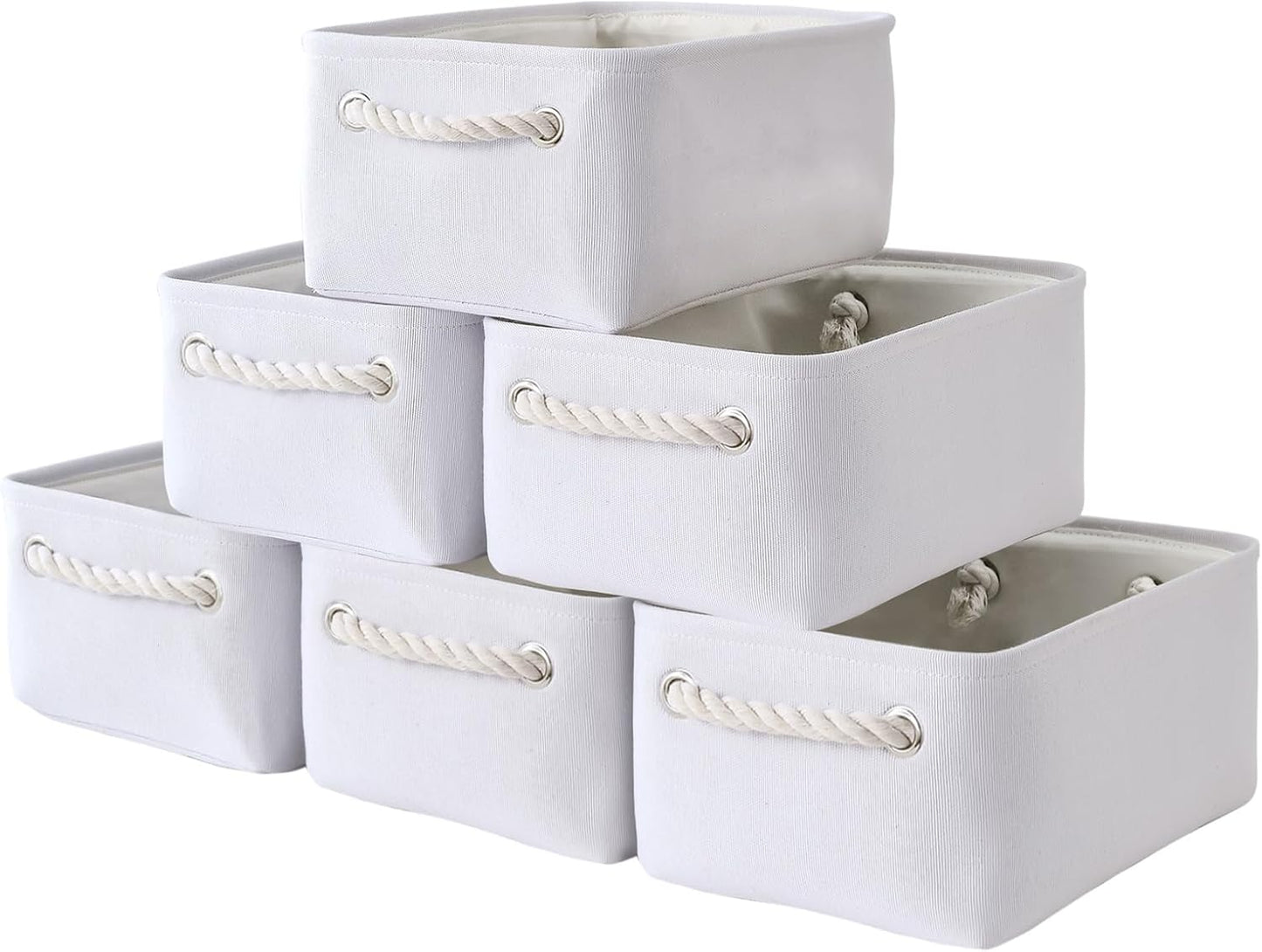 TheWarmHome Storage Basket for Organizing - Small 6 Pack 11.8x7.8x5.2 inch Gifts for Empty with