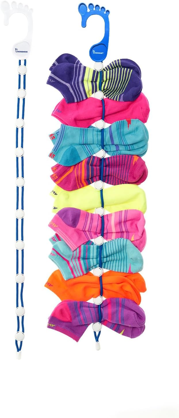 Sock Laundry Solution for Washing Drying & Storing Socks in Pairs, Clip & Hold Socks in Washer