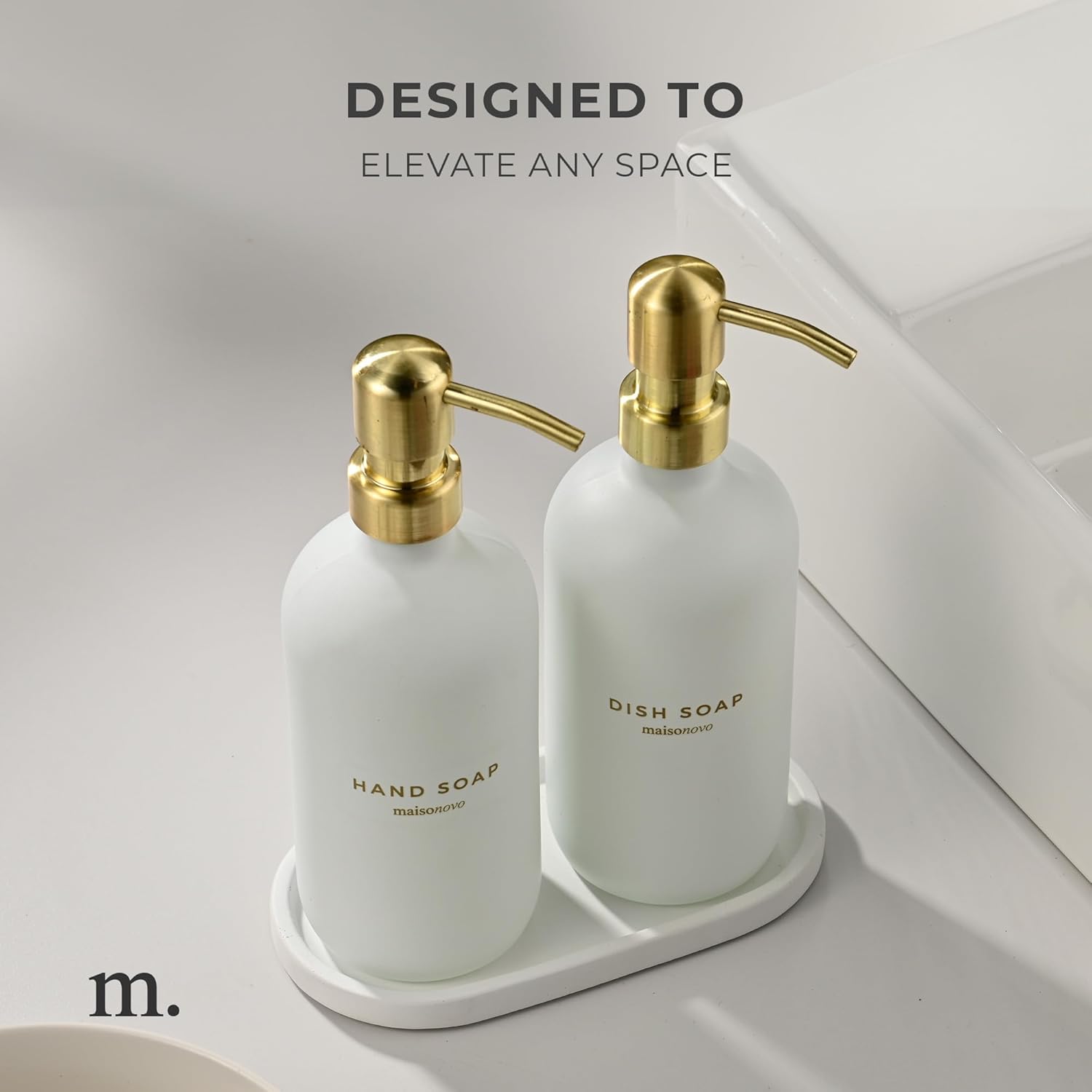 MaisoNovo Soap Pump Replacement - 2X Gold Metal Pumps - Pump Dispenser - Soap Dispenser Pump