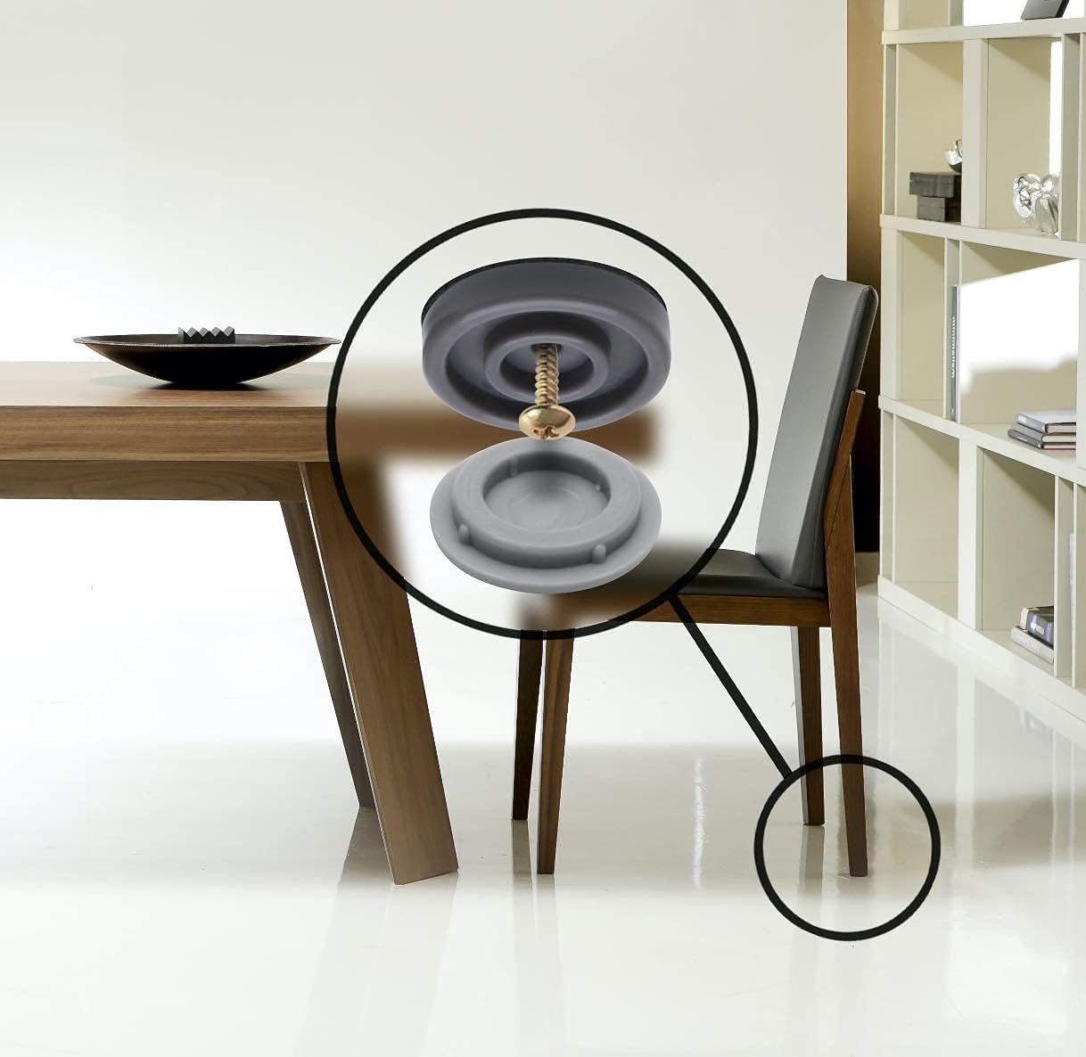 GorillaGlides CB323 1-1/4 Inch Furniture Sliders/Chair Glide Floor Protectors (Set of 8 Glides)