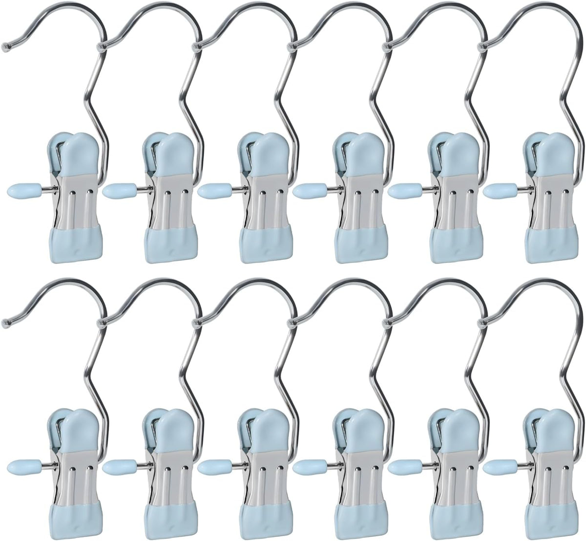 15/30/50Pcs Upgrade Double Head Clamp Dipped Clothespin for Laundry Hooks with Clips, Boot Holder