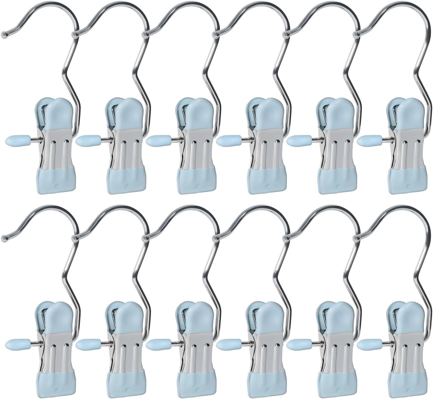 15/30Pcs Upgrade Double Head Clamp Dipped Clothespin for Laundry Hooks with Clips, Boot Holder