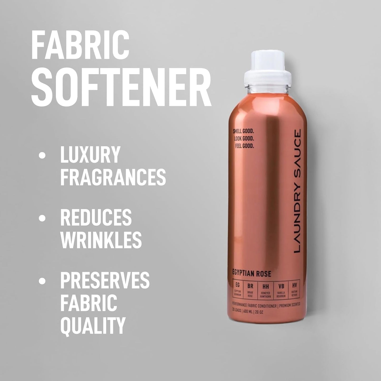 Laundry Sauce - Laundry Fabric Softener (Egyptian Rose) Luxury Fragrance, Softens & Preserves
