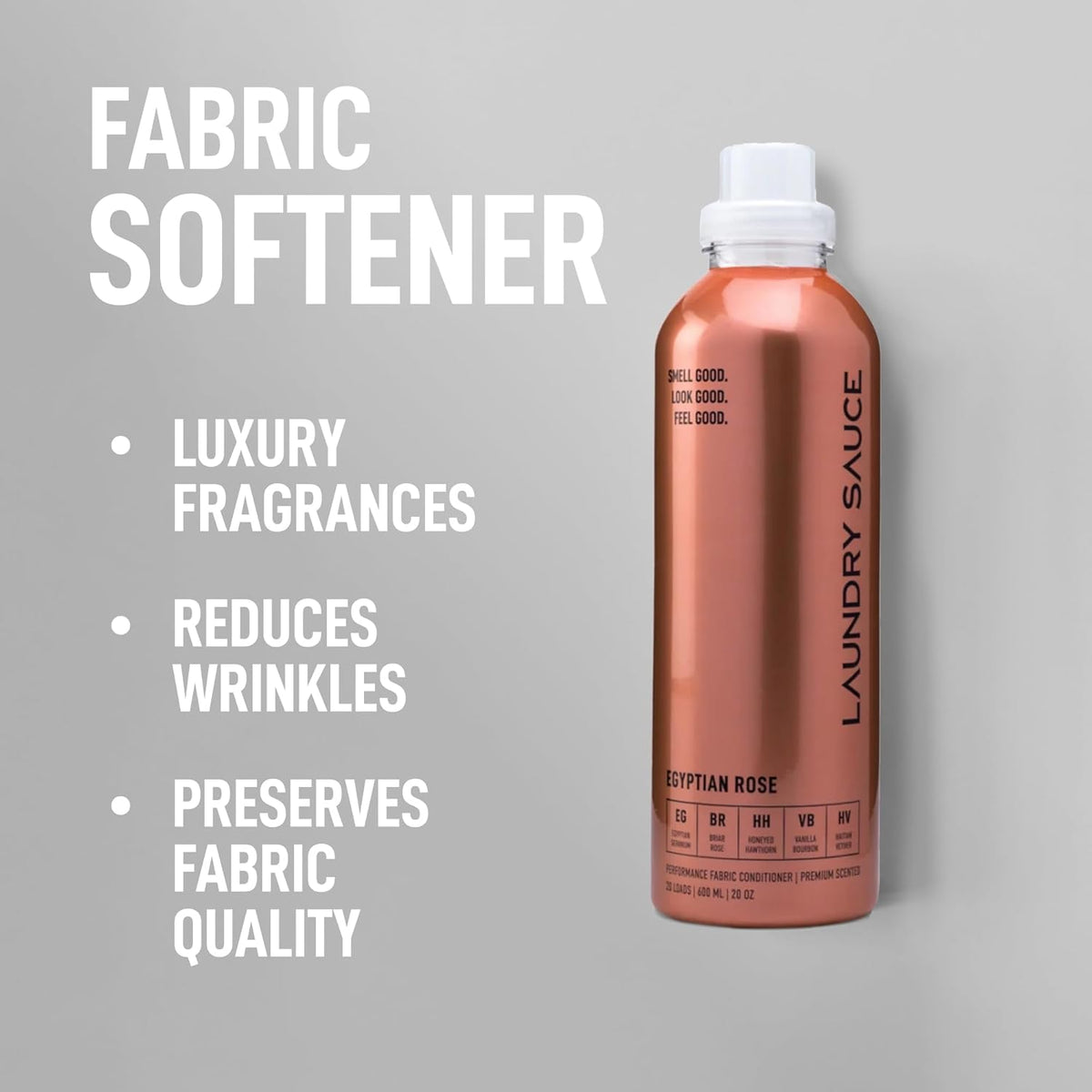 Laundry Sauce - Laundry Fabric Softener (Egyptian Rose) Luxury Fragrance, Softens & Preserves