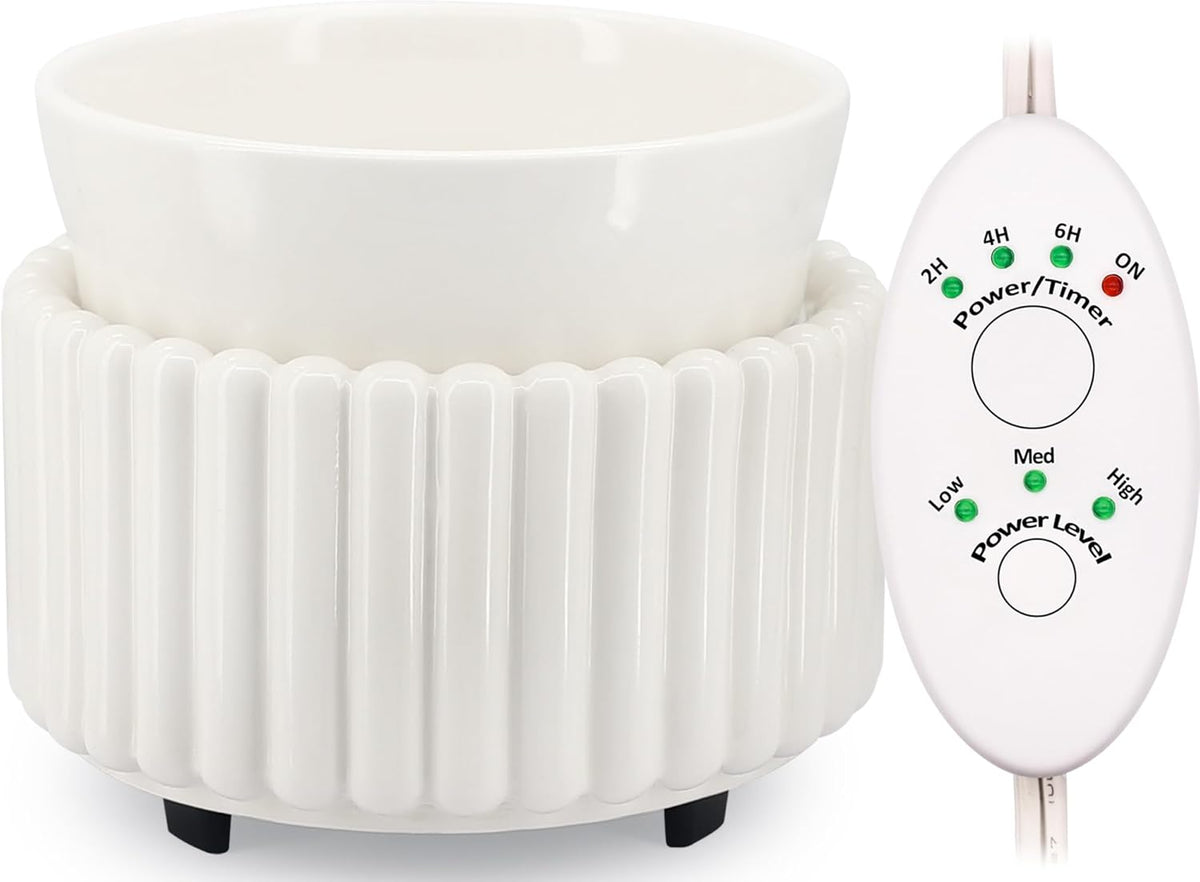 Ceramic Wax Melt Warmer with Timer Candle Warmer for Scented Wax Electric Fragrance Burner for
