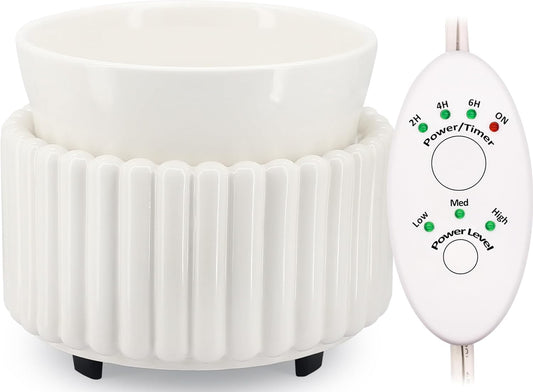 Ceramic Wax Melt Warmer with Timer Candle Warmer for Scented Wax Electric Fragrance Burner for