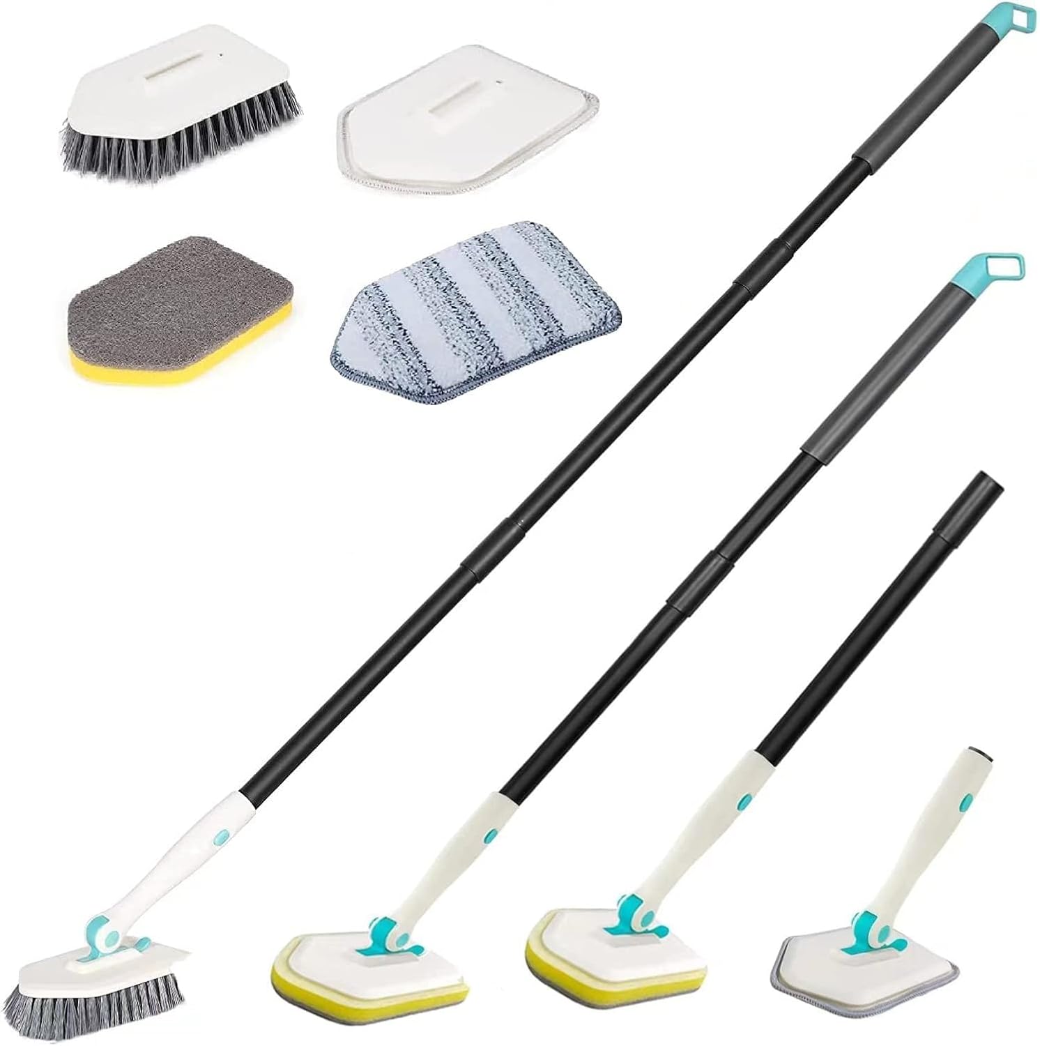 Cleaning Brush for Bathroom Kitchen Bathtube Toilet All Purpose Sponge Brush with Ergonomic Handle