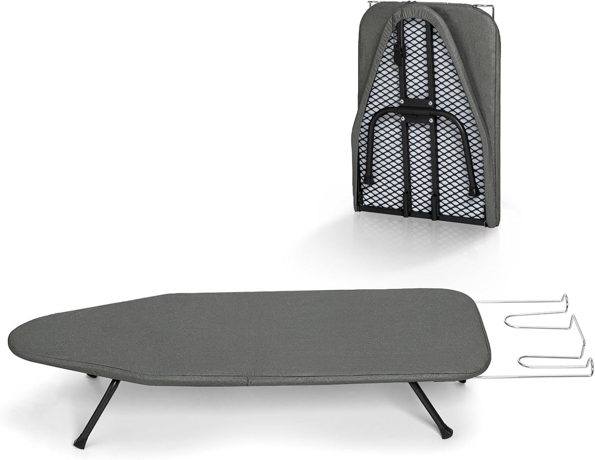 Small Ironing Board Foldable, BlissBoard Tabletop Iron Board with Cover and Pad, Metal Frame Mini