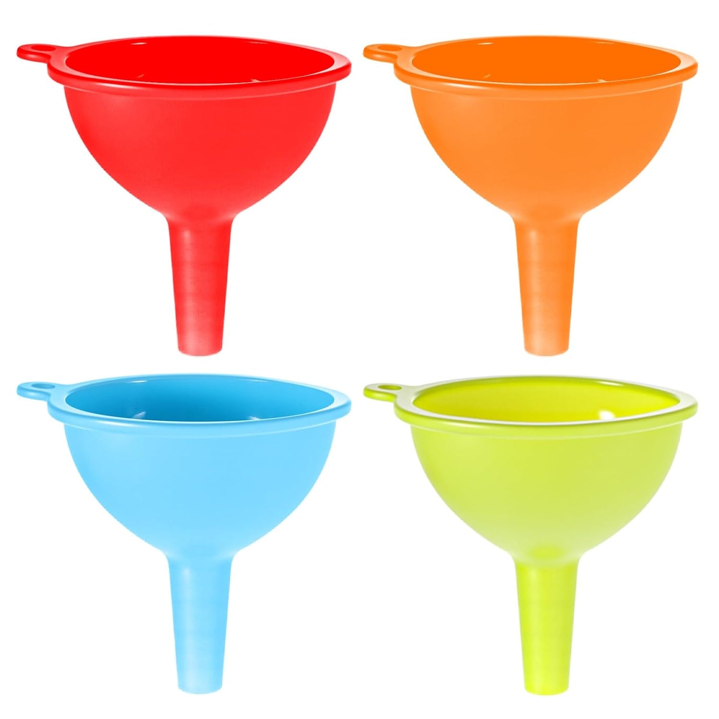 4 Pack Kitchen Silicone Funnel, Kitchen Funnel Set, Canning Silicone Funnels, Wide Mouth Canning