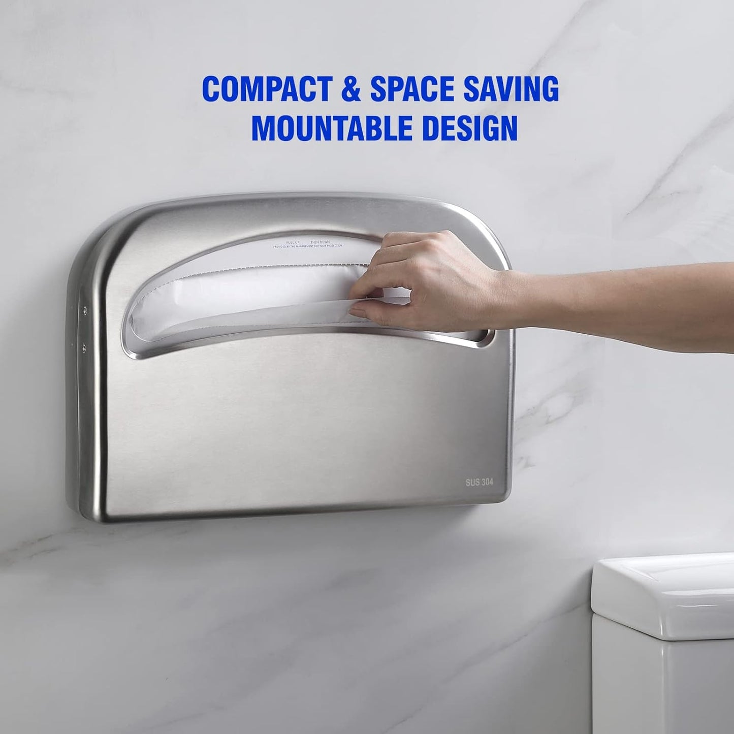 Toilet Seat Cover Dispenser Wall Mount Commercial, Half Fold Toilet Seat Cover Dispenser, 304
