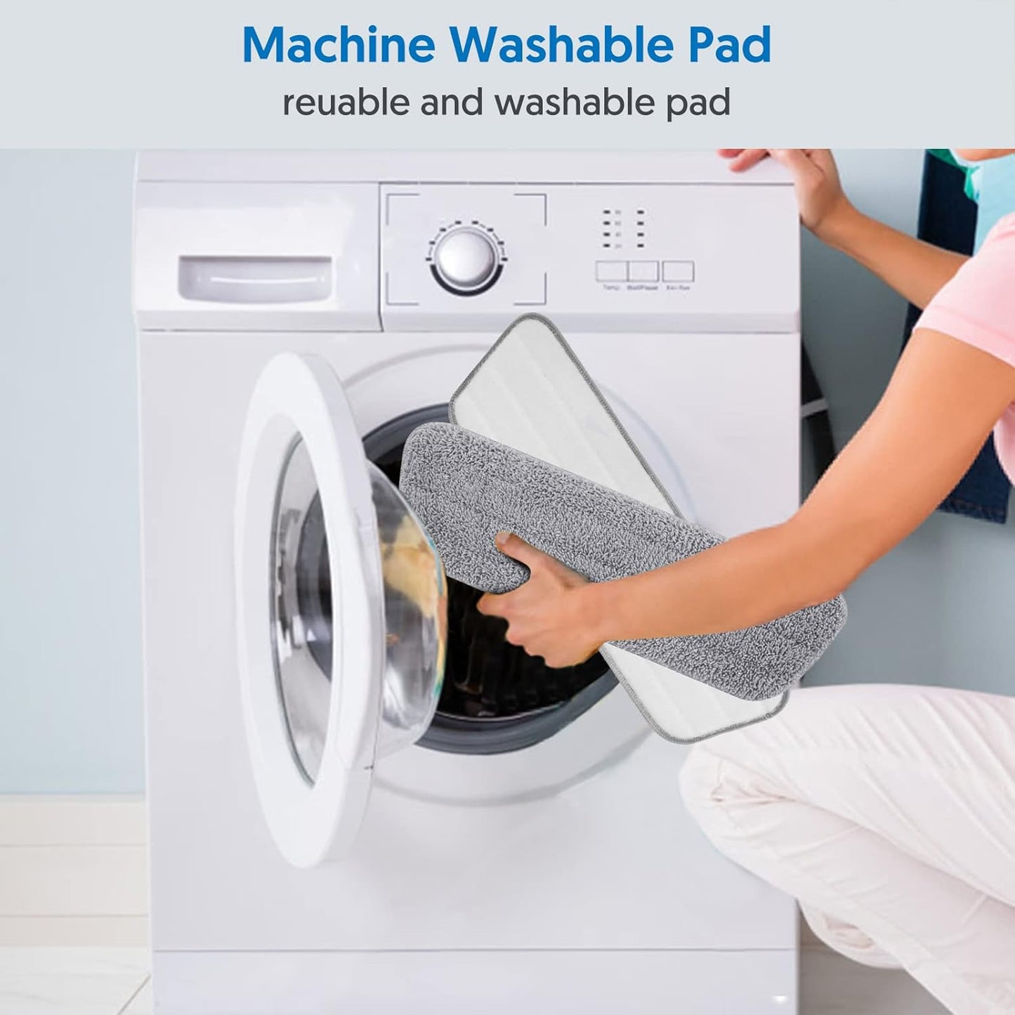 7 Count Reusable Mop Pads for Swiffer PowerMop -MEXERRIS Microfiber Wet Mops Refills PowerMop Pads