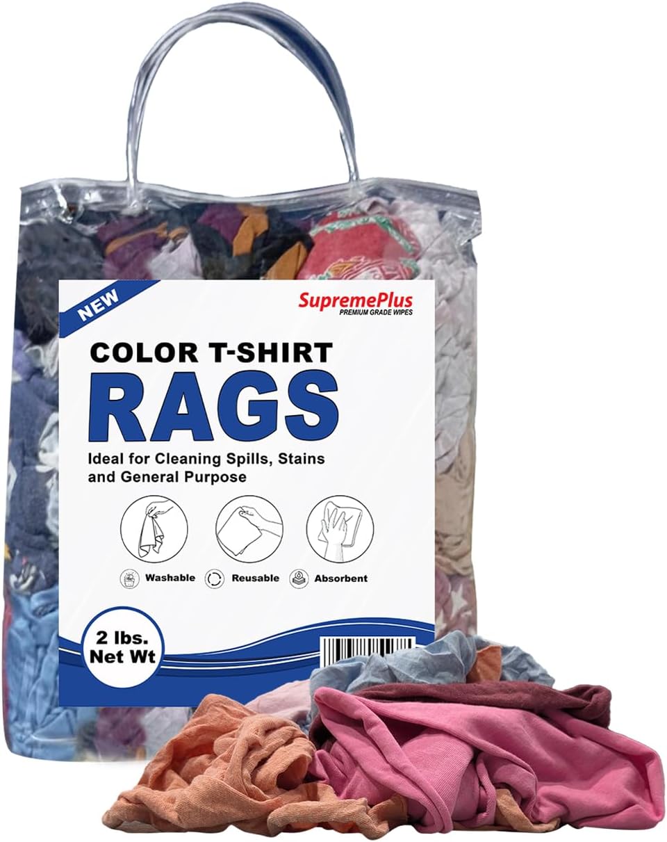 Premium Color Knit Cleaning Rags (2 lbs. Bag) – Shop Rags Bulk for Workshops, Mechanics, Painters