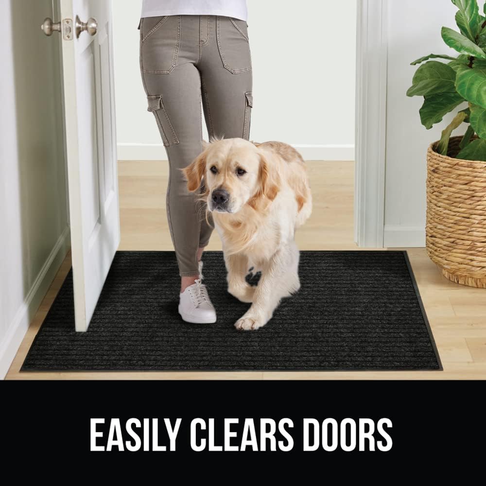 GORILLA GRIP Traffic Guard Door Mat, 2 Pack, Heavy Duty Waterproof Doormat, Commercial Office Space