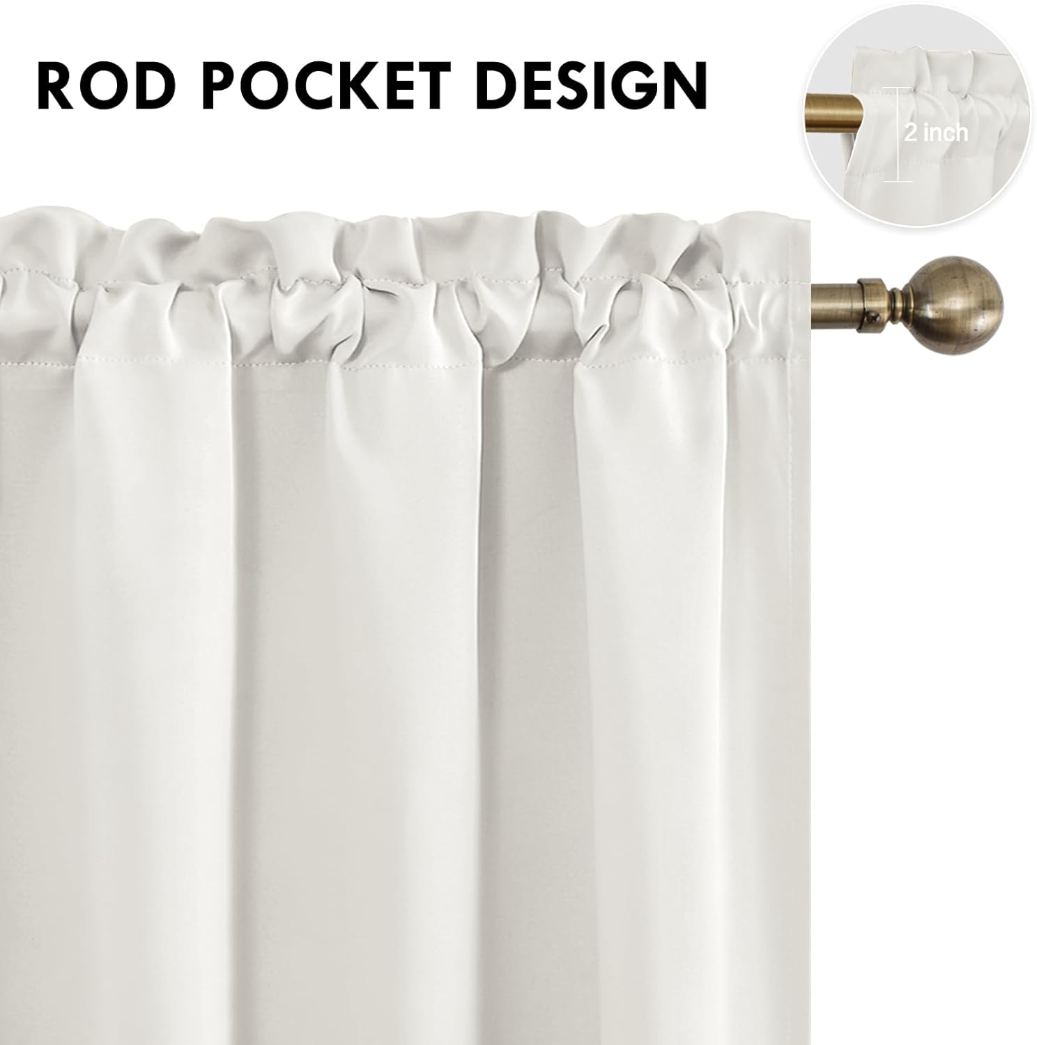 DWCN Blackout Curtains Thermal Insulated, Energy Saving & Noise Reducing Bedroom and Living Room