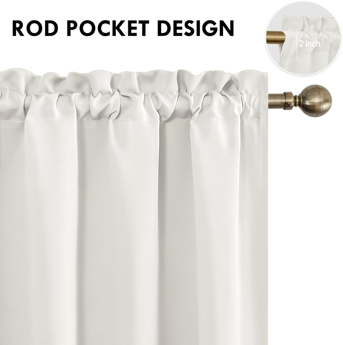 DWCN Blackout Curtains Thermal Insulated, Energy Saving & Noise Reducing Bedroom and Living Room