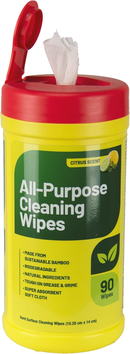 RTS Companies Inc All-Purpose Cleaning Wipes, Citrus Scent, Biodegradable, Multi-Surface, 90 Wipes