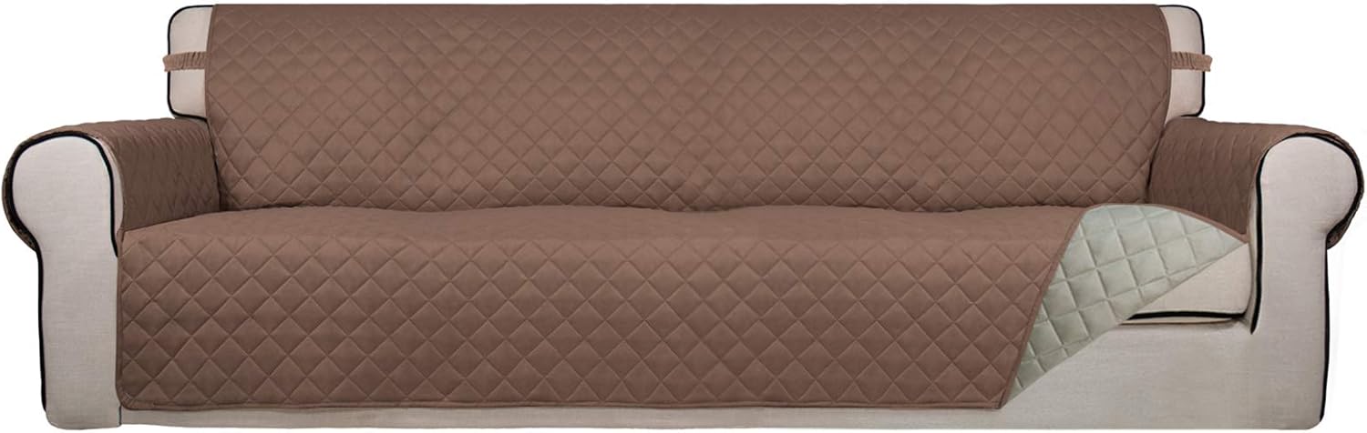 PureFit Reversible Quilted Sofa Cover, Water Resistant Slipcover Furniture Protector, Washable