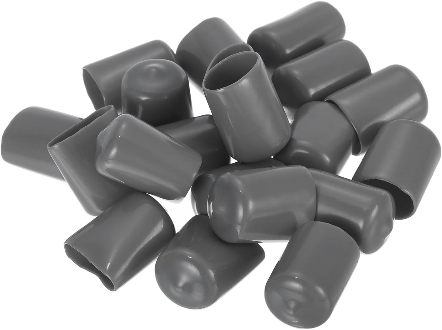 uxcell 20pcs Rubber End Caps 18mm ID Vinyl PVC Round Tube Bolt Cap Cover Screw Thread Protectors