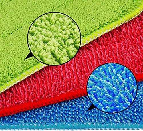 Microfiber Mop Pads, 18.5 x 6.3 Inch Reusable and Washable Spray Mop Pads, Wet and Dry Household