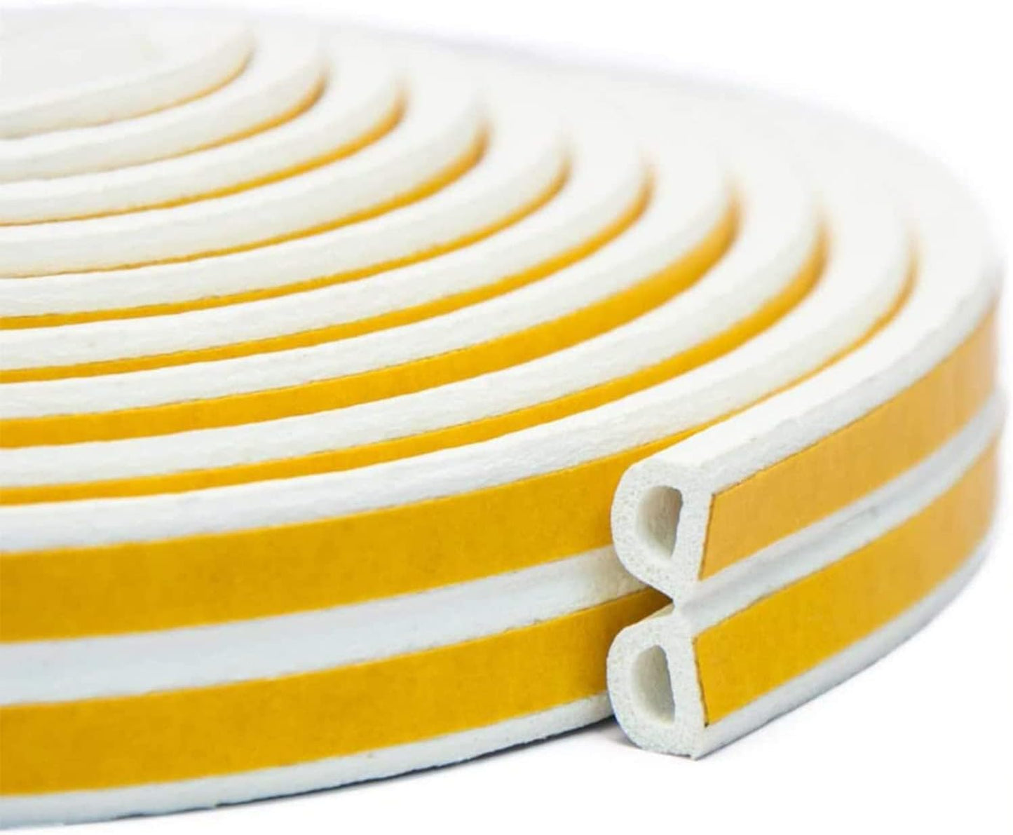 Weather Stripping Seal Strip Tape, Doors Windows Frame Self Adhesive D Type Foam Sealing Tape