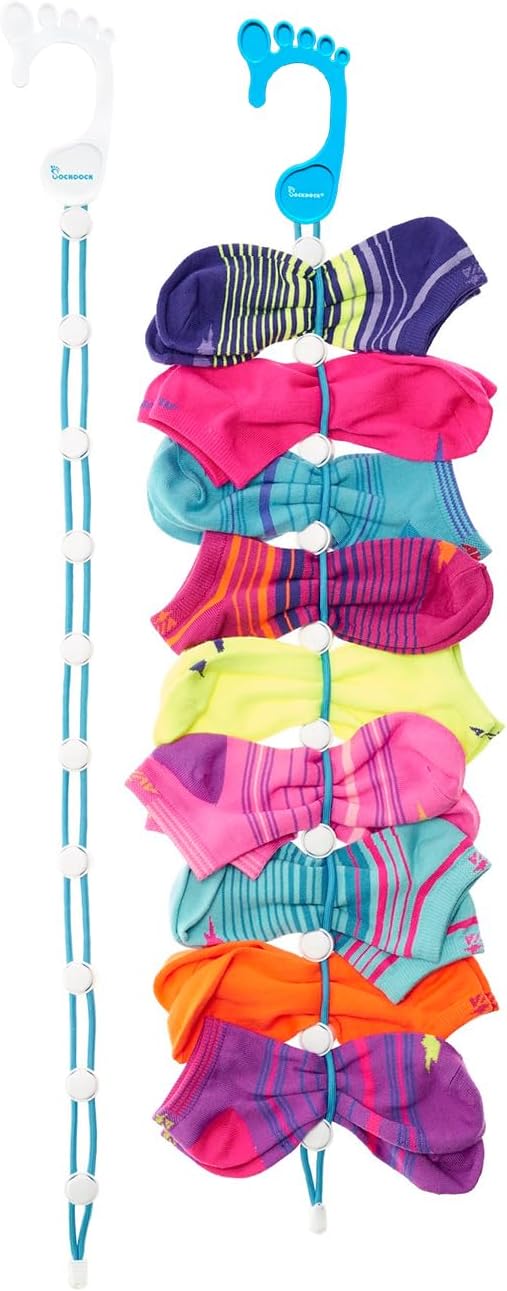 Sock Laundry Solution for Washing Drying & Storing Socks in Pairs, Clip & Hold Socks in Washer