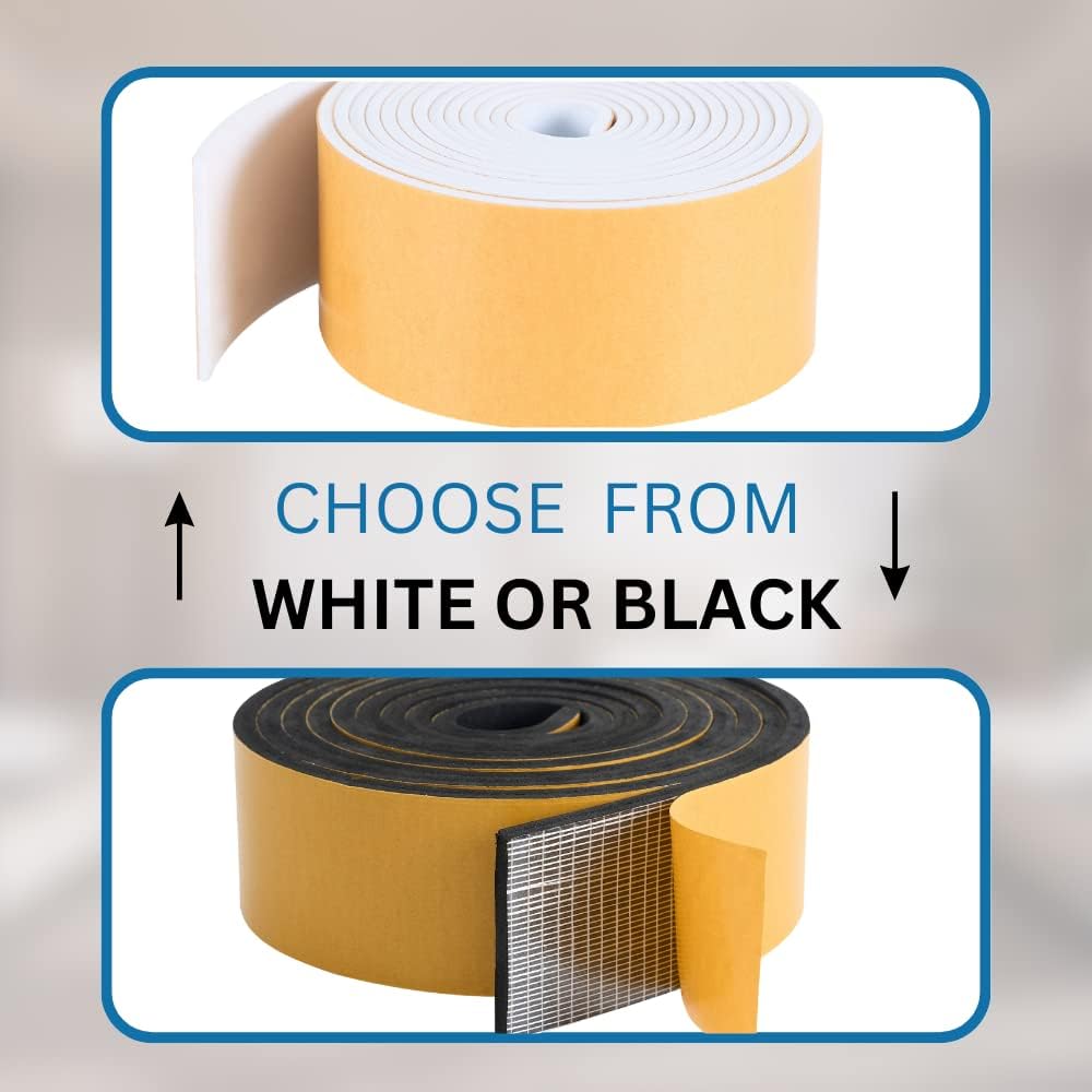 High Density Foam Weather Stripping Door Seal Strip Insulation Tape Roll for Insulating Door Frame