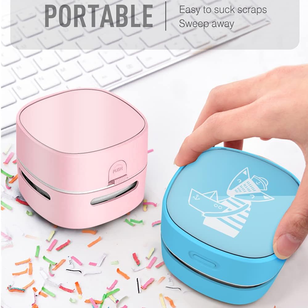 ODISTAR Desktop Vacuum Cleaner, Mini Table dust Sweeper Energy Saving,High Endurance up to 400