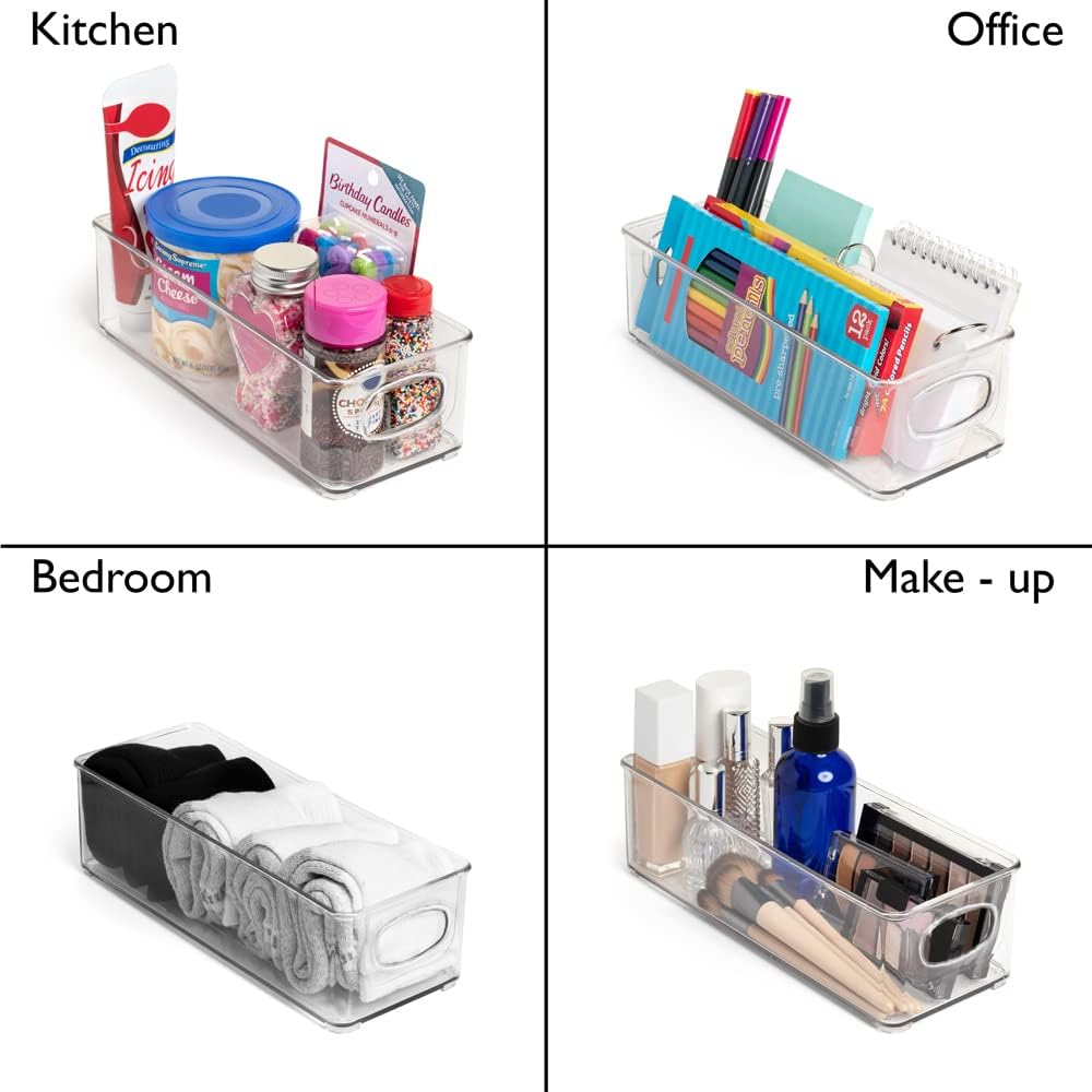 CLEARSPACE Plastic Pantry Organization and Food Storage Bin – Great Kitchen Fridge Organizer Bins
