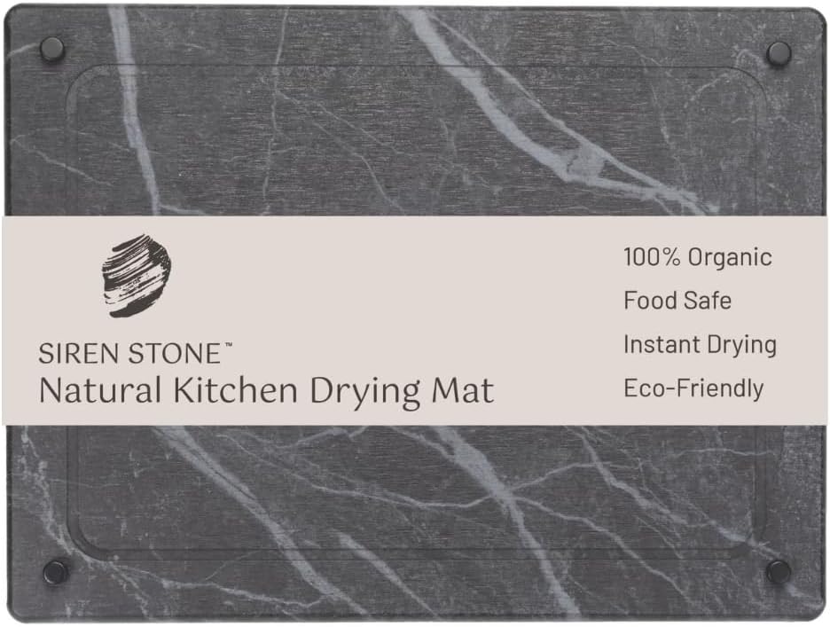 Natural Dish Drying Mat – Eco-Friendly, Rapid-Dry Technology | Modern Design | Non-Toxic | BPA-Free