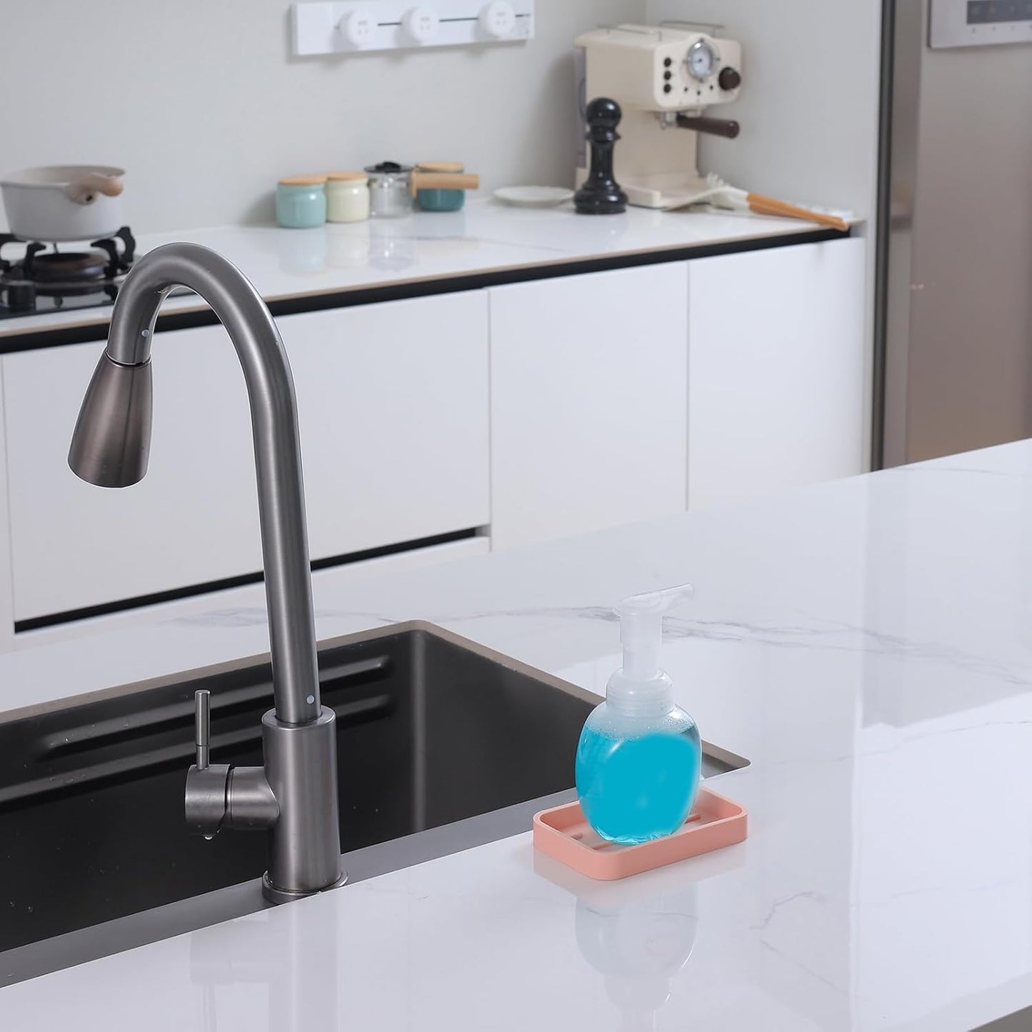 Silicone Kitchen Sink Organizer Tray for Multiple Usage,Easy Clean Sponges Holder for Kitchen