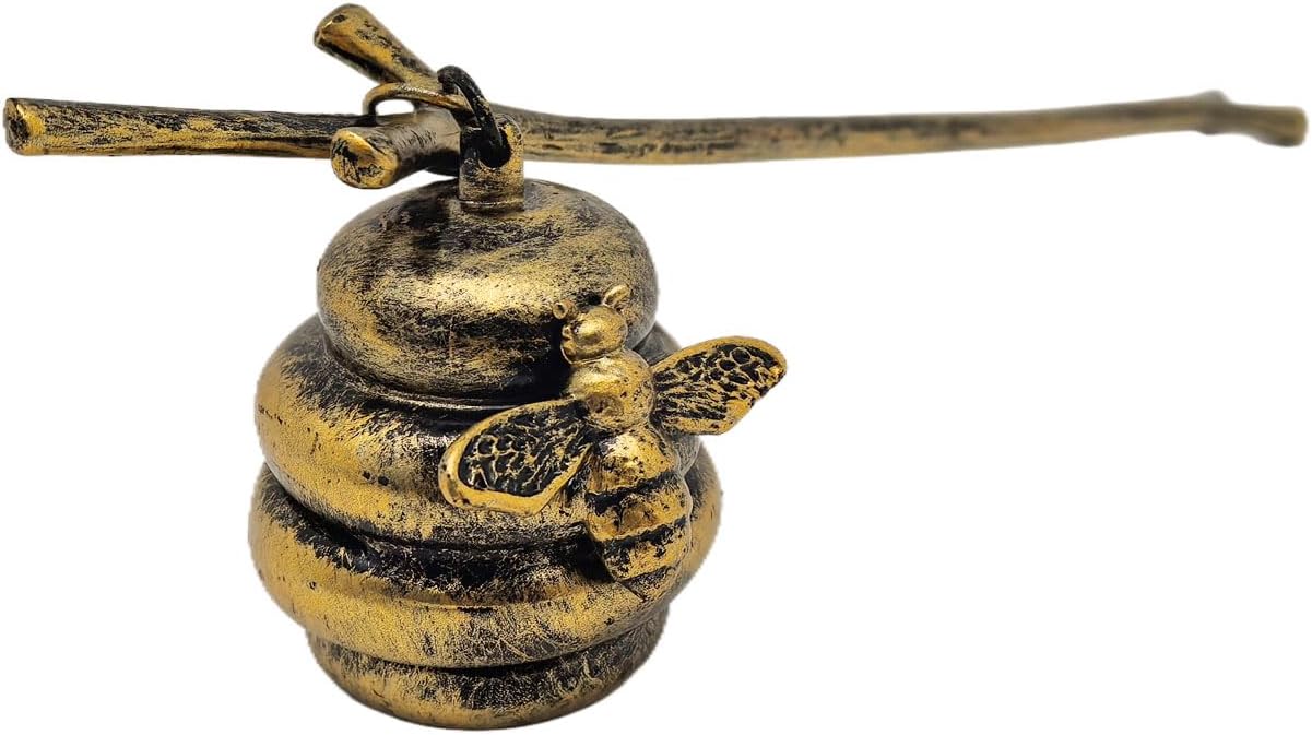 AIM & GGKK Vintage Bronze Beehive Candle Snuffer Extinguisher - Long Handle for Safe Flame Out