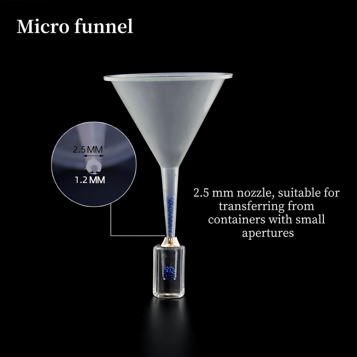 12 Pcs Small Funnel & Mini Funnel 1.57" Opening, 0.1" Narrow Tip for Essential Oils, Perfumes
