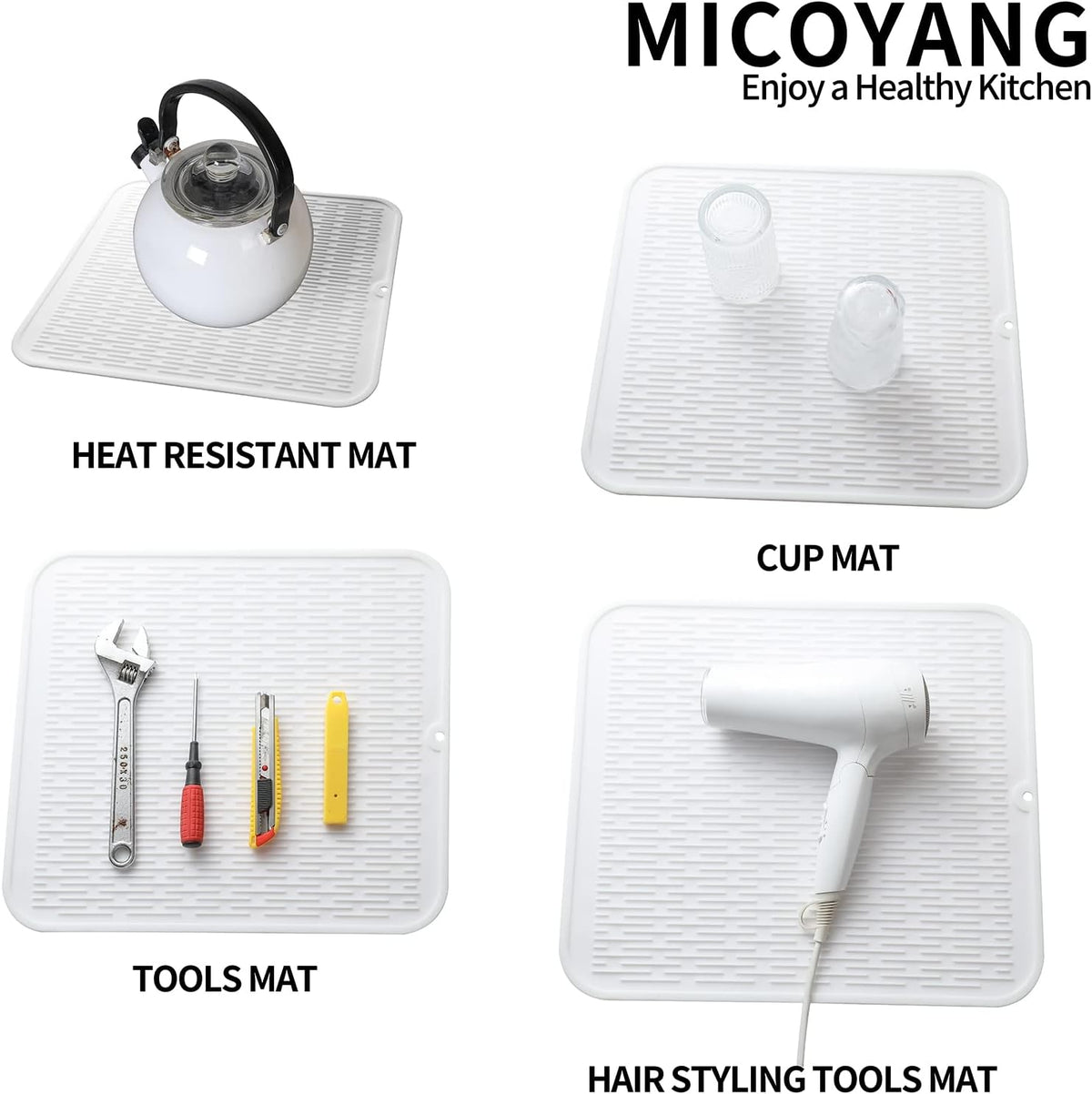Silicone Dish Drying Mat for Multiple Usage,Easy clean,Eco-friendly,Heat-resistant Silicone Mat for