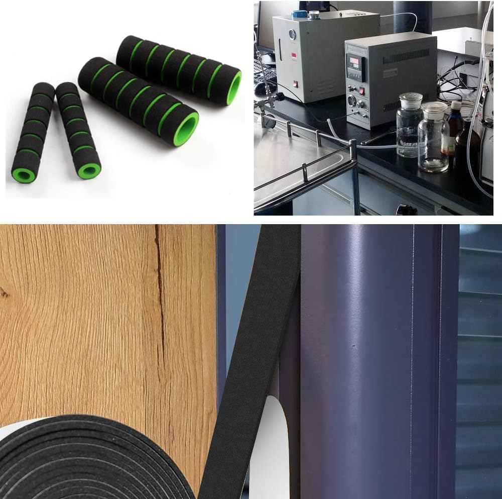 2 Rolls Foam Seal Tape for Door Window Seal Insulation, 3/4in Wx1/8in T Soundproof and Shockproof