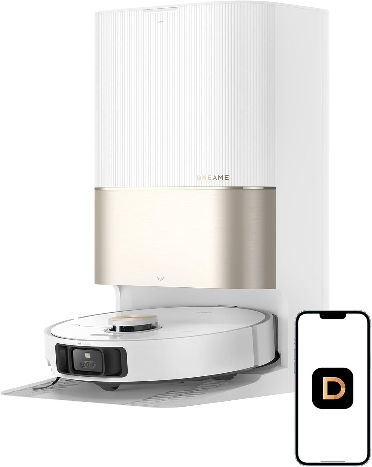 DREAME X40 Ultra Robotic Vacuum with Removable & Liftable Mop, 12,000Pa Suction, Side Brush