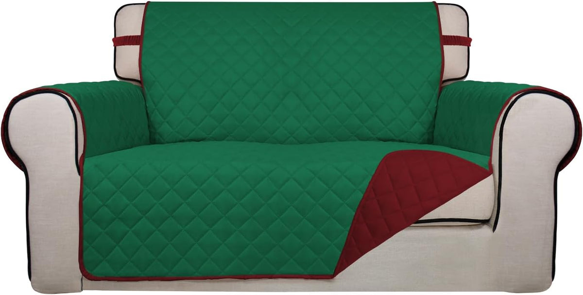 PureFit Reversible Quilted Sofa Cover, Water Resistant Slipcover Furniture Protector, Washable