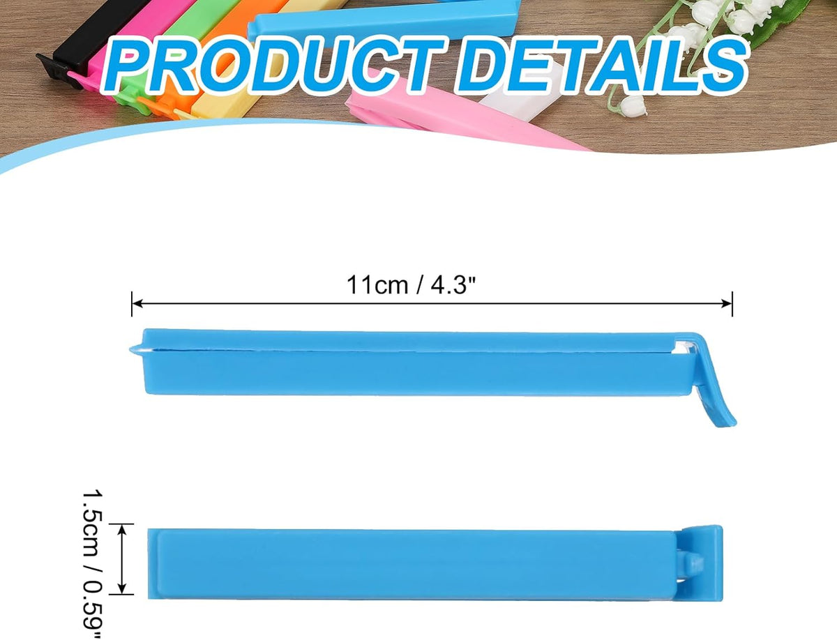 PATIKIL Sealing Clips 4.3 Inch, 10 Pack Reusable Plastic Bag Clip Clamp Sealer for Food Storage