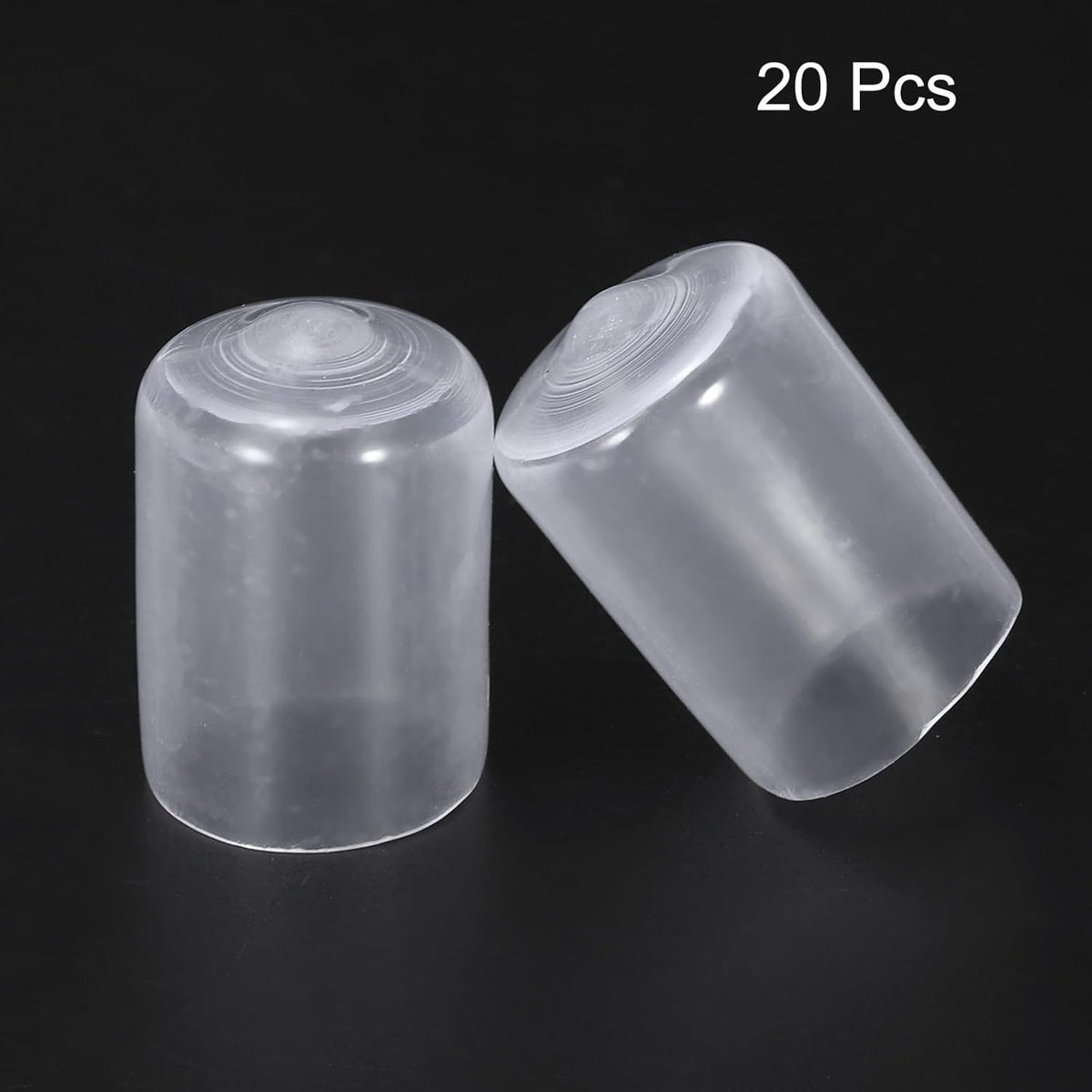 uxcell 20pcs Rubber End Caps 15mm ID Vinyl PVC Round Tube Bolt Cap Cover Screw Thread Protectors