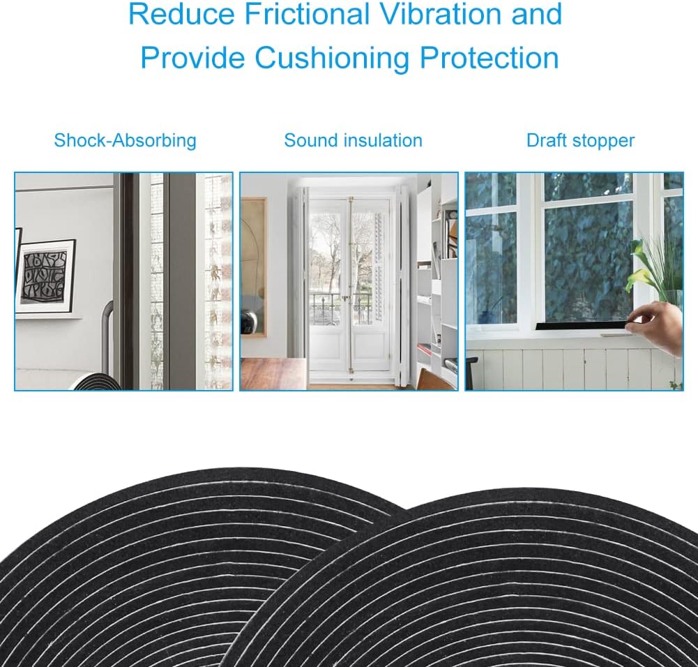 Seal Foam Tape,1/2 Inch W x 1/16 Inch T Weather Stripping for Door and Window, High Density Single