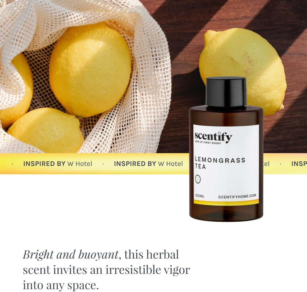 Scentify Lemongrass Aroma Oil Refill Scent for Oil Diffusers - Lemongrass, Clove, Musk Scents