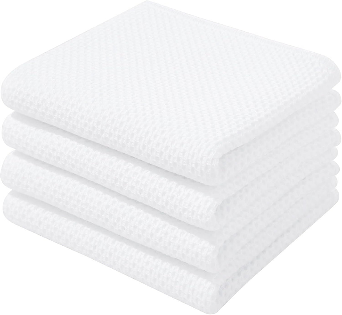 Homaxy 100% Cotton Waffle Weave Kitchen Dish Towels, Ultra Soft Absorbent Quick Drying Cleaning