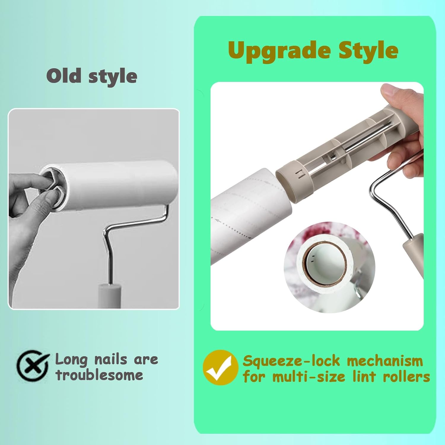 Large Lint Rollers for Pet Hair Extra Sticky,Cat Dog Hair Remover Laundry Clothes Carpet