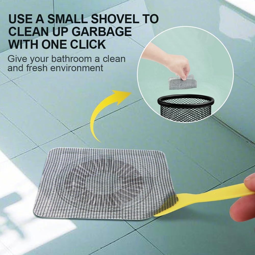 80PCS 4"x4" Disposable Hair Drain Stickers, Anti-Blocking Filter Screen Self-Adhesive Mesh Drain